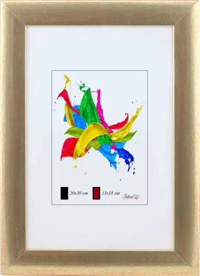 A framed picture with a colorful paint splash design.