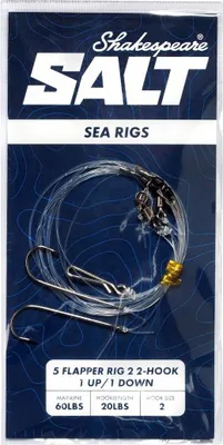Produktbild von Shakespeare 5 Flapper Rig 2 2-Hook 1 Up/1 Down - Brandungsvorfach