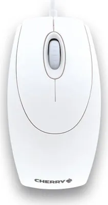 Produktbild von CHERRY WHEELMOUSE OPTICAL Kabelgebundene Maus, Weiß Grau, PS2/USB, Beidhändig, Optisch, USB Typ-A, 1000 DPI, Weiß