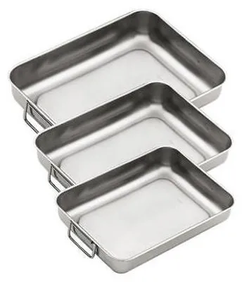 Produktbild von Set 3 Edelstahlplatten, A12402130, Hervorragende Haushaltsartikel
