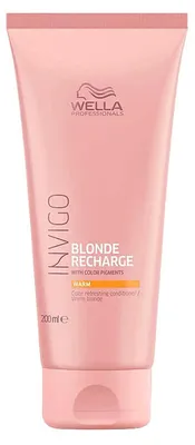 Zdjęcie produktu dla Wella Professionals INVIGO Blonde Recharge Warm Blonde, Kobiety, Profesjonalna odżywka do włosów, Włosy blond, Blond, Ochrona koloru, Wygładzający, Zmiękczający, 200 ml