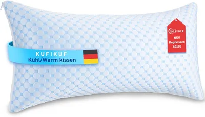 Produktbild von Kopfkissen 40x80 cm, kühlend, Mikrofaser, mit waschbarem Kissenbezug, zum Schlafen