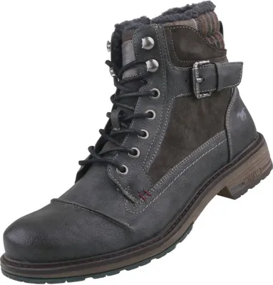 A single grey boot is shown against a white background.