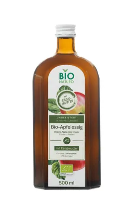 Produktbild von Apfelessig 6% 500ml - hochwertiger Essig aus ökologischen Äpfeln / BioNaturo