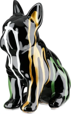 Obrázok produktu pre Gilde Figur, Hund, "Scuro", Bulldogge, Keramik, mehrfarbig, schwarz, VE 2, L. 10 cm, B. 15 cm, H. 19 cm
