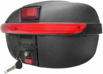 Productafbeelding van Fietskoffer met alarm - Bagagedrager box - Spullen veilig opbergen - Universeel monteerbaar - 16 liter inhoud - Zwart