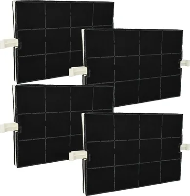 Produktbild von vhbw 4x Aktivkohlefilter kompatibel mit Bosch DHZ5160, AH600990, DIW116750, DHZ5305, DHZ5166, DHZ5165 Dunstabzugshaube - 36,7 x 20,0 x 2,4 cm