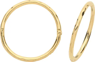 Produktbild von Modische 9 Karat (375) Gold Damen - Paar Creolen - 14mm; TRS26484