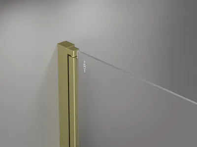 Image de Porte de douche pivotante Mexen Mist 90 cm, transparente, or brossé - 8A7-090-000-55-00