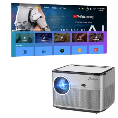 Image de Projecteur Full HD, luminosité de 15 000 lumens, objectif à mise au point automatique , version Android