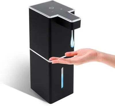 Obrázek produktu pro Automatický nástěnný dávkovač mýdla IPX5, 380 ml, 4 nastavení, infračervený senzor, do kuchyně a koupelny