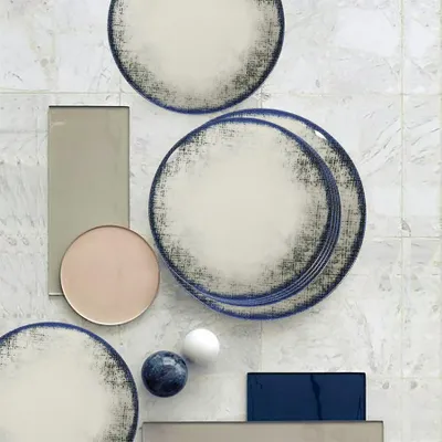 Obrázek produktu pro 24dílná porcelánová jídelní sada Gural Denim, bílá/modrá, 25/21/20/14 cm