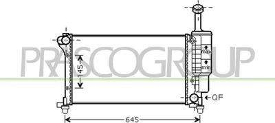 Produktbild von PRASCO FT122R004 Kühler Wasserkühler Motorkühler für FIAT PANDA (169) PANDA Van (169)