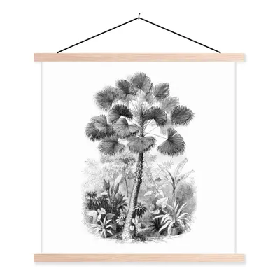 Produktbild von MuchoWow® Textilposter Design - Natur - Baum 120x120 cm mit holzfarbenen Rahmen - Textil-Poster