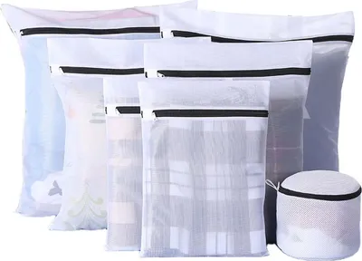 Image de Waszakken – Lot de 7 pièces pour protéger le linge et la machine à laver – Qualité de marque – Différentes tailles – Utilisation polyvalente