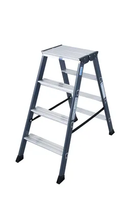 Immagine prodotto di KRAUSE „SEPRO D“ Stufen-Doppelleiter eloxiert 2x4 Stufen