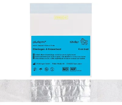 Produktbild von aluderm® Kinder-Ellenbogen-& Knieverband 8 cm | Packung (1 Stück)