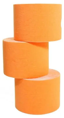 Produktbild von 14 Rollen Kinesiologie-Tape 5 m x 5,0 cm orange (EUR 0,56 / m)