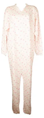Produktbild von Elisa Damen-Overall, Einteiler, hinten offen, für ältere, kranke Winter-Baumwoll-Interlock, V-Ausschnitt, Artikel 022, XXL, Cotone 100%