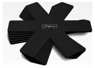 Produktbild von Pfannenschoner aus schwarzem Filz, Pfannenschutz, Stapelschutz, Topfschutz, 38 x 38 cm, 0,6 cm dick, waschbar, Pfannenstapelschutz XL, Pfannentrenner, Töpfe