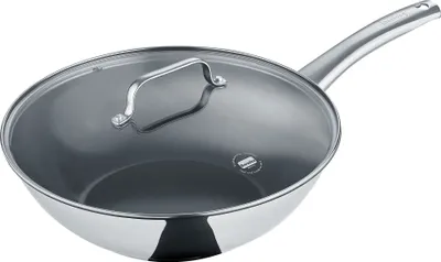 Produktbild von Wokpfanne 30 cm, Edelstahl, poliert - b.brilliant PFAS-frei