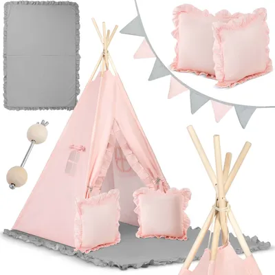 Produktbild von NK-406 Nukido Kinder-Tipi-Zelt - hellrosa