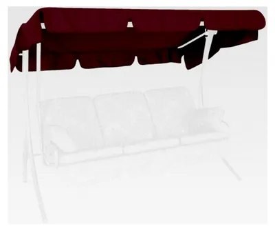 Produktbild von Hollywoodschaukel Sonnendach - geeignet für viele 3-Sitzer Hollywoodschaukeln - Schaukeldach Germany (Swingtex Bordeaux, 210 x 145 cm)