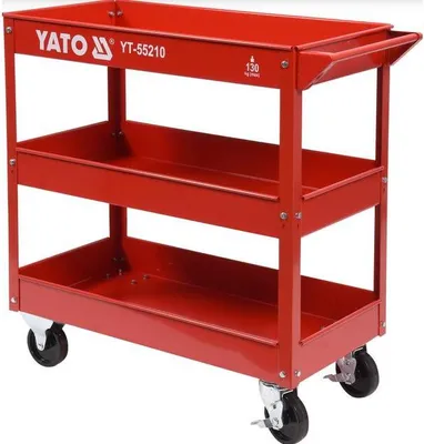 Obrázek produktu pro Dílenský vozík YATO YT-55210, 3 úrovně, dílenská skříň, 130 kg, 79,5 x 79 x 37 cm