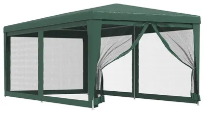 Zdjęcie produktu dla vidaXL Namiot imprezowy z 6 siatkowymi ścianami bocznymi zielony 3x6 m HDPE