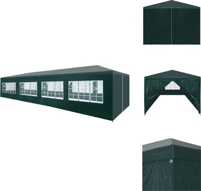 Immagine prodotto di vidaXL Tenda per feste 3x12 m verde - Padiglioni e tende per feste