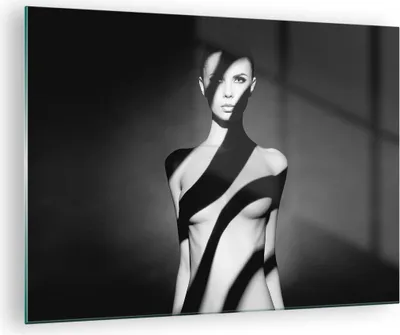 Produktbild von Bilder auf glas - Einteilig - Nackt Frau Fotografie - 70x50cm - Glasbilder - Wandbilder - Bilder - zum Aufhängen bereit - Wanddekoration aus Glas - Glas Bilder - Wandbild auf Glas - GAA70x50-4221