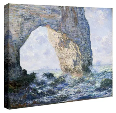 Imagen del producto de Solidchoice - Impresión sobre lienzo de Claude Monet - Manneporte, 50 x 70 cm