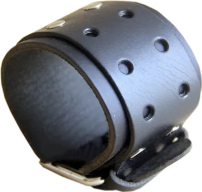 Produktbild von Cooles Kunstlederarmband für Männer und Frauen, Punk-Mode, Gürtel, Armband, Schmuck, Geschenk-Schwarz