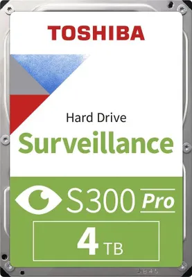 Zdjęcie produktu dla Toshiba S300 Pro Surveillance, 4 TB, 7200 RPM, 512 MB, 3.5", Serial ATA III
