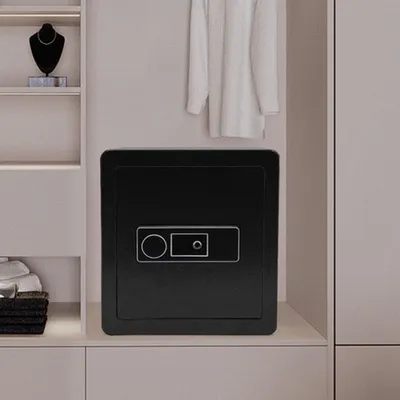 Image de Coffre-fort à empreinte digitale – Capacité de 45 litres – Serrure numérique – Coffre-fort en acier pour documents – Noir