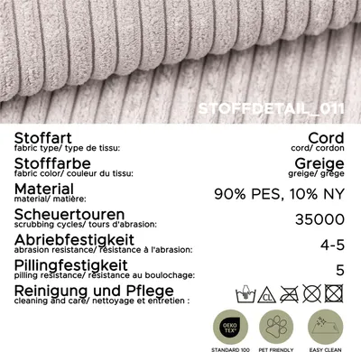 Produktbild von xonox.home Amsterix Schlafsofa L-Form rechts grau-beige B/H/T: 213x95x158cm
