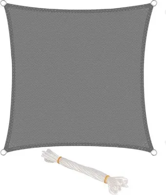 Obrázek produktu pro Tmavě šedá, provzdušňující stínící plachta, 5 x 5 m, HDPE