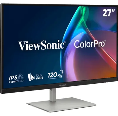 Produktbild von Viewsonic VP Series VP2766-2K, 68,6 cm (27"), 2560 x 1440 Pixel, Quad HD, LED, 5 ms, Silber, Schwarz
