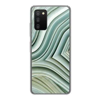 Produktbild von MuchoWow® Handyhülle Schutzhülle Hülle für Samsung Galaxy A03s Naturstein - Abstrakt - Grau Silikon Softcase Handy Hülle - Schutz