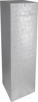 Produktbild von VIVANNO Podest Fiberglas PODEST Säule, Blattsilber Blattoptik hochglanz - 30x30x100 cm