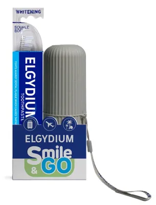 Zdjęcie produktu dla Zestaw Elgydium: Anti-Plaque, pasta do zębów, 75 ml oraz Whitening S, szczoteczka do zębów