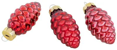 Produktbild von Zapfen Weihnachtsbaum-Schmuck Ø 23 mm bordeaux 13-tlg. Baumschmuck