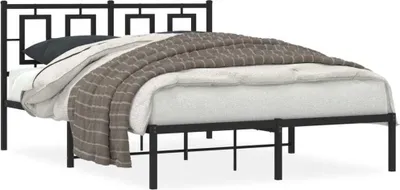 Produktbild von CLORIS Bettgestell mit Kopfteil Metall Schwarz 140x200 cm 2024