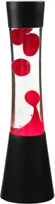 Produktbild von Lavalampe Rot Schwarz 39 cm groß G9 Leuchtmittel inklusive Retro Tischleuchte