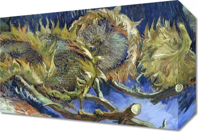 Image de Tableau 30 x 20 cm  Quatre tournesols fanés, Van Gogh Vintage