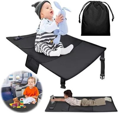 Produktbild von Kinderreisbed mit Vliegtuigdesign - Komfortabel - Wasserfest - Einweg - Reisegeeignet - Kindergröße