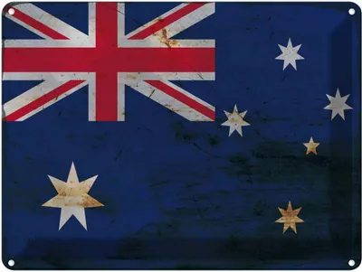 Produktbild von vianmo Blechschild 30x40 cm Australien Australia Flagge Fahne Wappen
