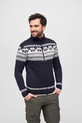 Obrázek produktu pro Pánský svetr Brandit Cardigan Norweger navy - XL
