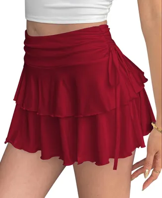 Produktbild von Solidchoice – Kurzer, plissierter Rock für Damen mit hoher Taille
