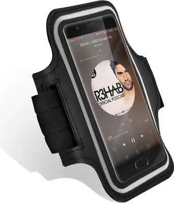 Produktbild von Sport Armband Running für 5.2'' Smartphones, Neopren Tasche – Schwarz